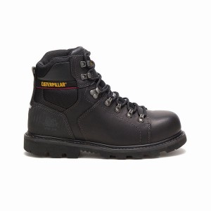 Men's Caterpillar Alaska 2.0 Steel Toe Work Boots Black | 086739-ZUP