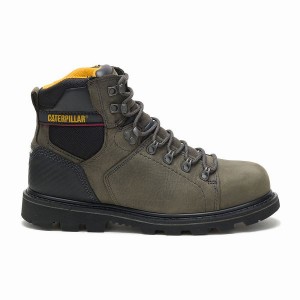 Men's Caterpillar Alaska 2.0 Steel Toe Work Boots Green | 680247-AWY