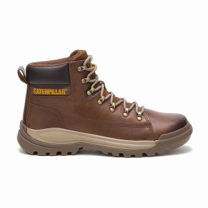 Men's Caterpillar Brawn Boots Dark / Brown | 641890-LRH