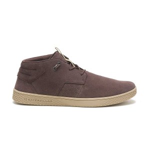 Men's Caterpillar CODE Pause Mid Sneakers Coffee | 356092-PZN