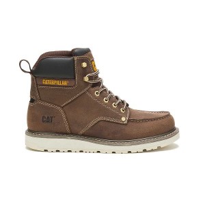 Men's Caterpillar Calibrate Work Boots Khaki | 820157-JDB