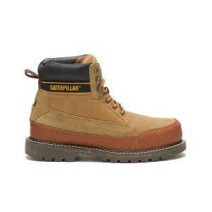 Men's Caterpillar Cat Footwear x Nigel Cabourn Utah Boots Brown | 728153-PXD