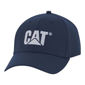 Men's Caterpillar Classic Logo Hats Blue | 518672-EWZ