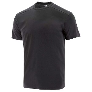 Men's Caterpillar Coolmax Short Sleeve Tee T-Shirt Black | 701582-VNF