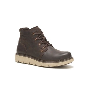 Men's Caterpillar Covert Mid WP Boots Coffee | 536428-YCH