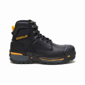 Men's Caterpillar Excavator LT Composite Toe Work Boots Black | 526904-SJU