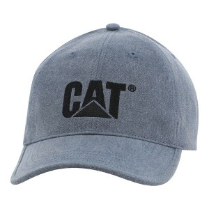 Men's Caterpillar Foundation Contrast Logo Hats Blue / Black | 574169-ZGK