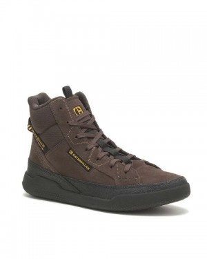 Men's Caterpillar Hex Hi Utility Sneakers Brown | 678953-BDA