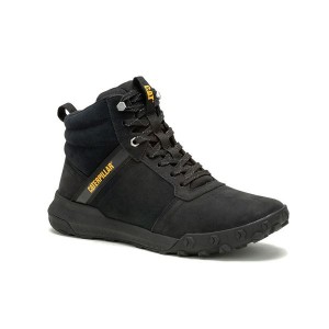 Men's Caterpillar Hex Ready Mid Boots Black / Black | 471509-RJF