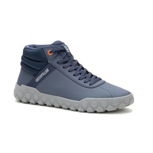 Men's Caterpillar Hex + Mid Sneakers Indigo | 461825-XOA