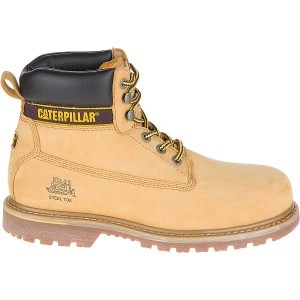 Men's Caterpillar Holton Steel Toe S3 HRO SRC Work Boots Brown | 961352-GJQ