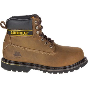 Men's Caterpillar Holton Steel Toe S3 HRO SRC Work Boots Dark / Brown | 546397-NMI