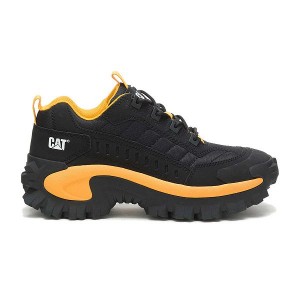 Men's Caterpillar Intruder Sneakers Black / Yellow | 132796-SJR