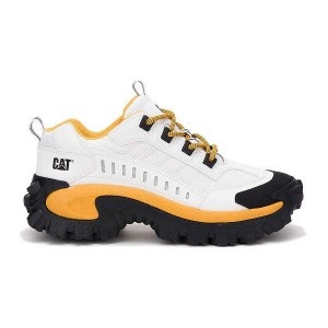 Men's Caterpillar Intruder Sneakers White / Yellow | 140379-KLZ