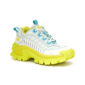 Men's Caterpillar Intruder Supercharged Sneakers White / Light / Green / Yellow | 958643-BGK