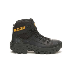 Men's Caterpillar Invader Hiker Waterproof Composite Toe Work Boots Black | 283570-FBE