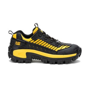 Men's Caterpillar Invader Mecha Composite Toe Work Shoes Black / Yellow | 691230-LXM