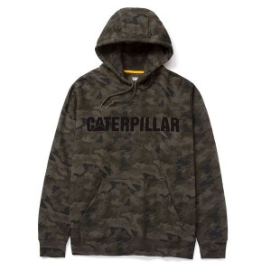 Men's Caterpillar Midweight Caterpillar Hooded Sweatshirt Camo | 460851-CON