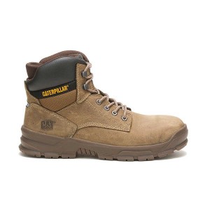 Men's Caterpillar Mobilize Alloy Toe Work Boots Brown | 453198-AEB