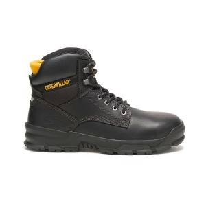 Men's Caterpillar Mobilize Alloy Toe Work Boots Black | 814932-MQC