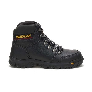 Men's Caterpillar Outline Steel Toe Work Boots Black | 471209-GIY