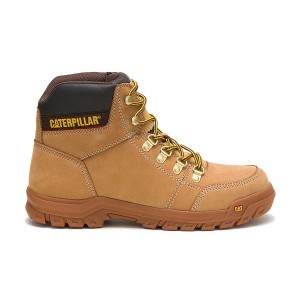 Men's Caterpillar Outline Work Boots Brown | 731265-UXS