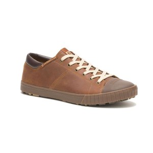 Men's Caterpillar Passport Rubber Cap Sneakers Brown | 076293-XNG