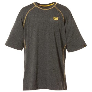 Men's Caterpillar Performance Short Sleeve Tee T-Shirt Grey | 108574-EPC