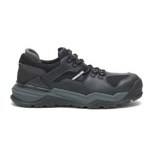 Men's Caterpillar Provoke Lo Waterproof Alloy Toe Work Shoes Black | 207368-LPK