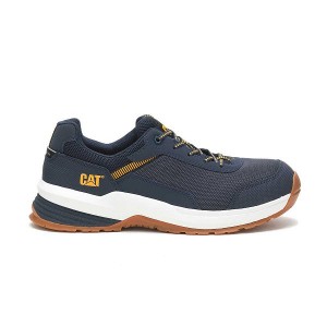 Men's Caterpillar Streamline 2.0 Mesh Composite Toe Work Shoes Navy | 196754-DKM