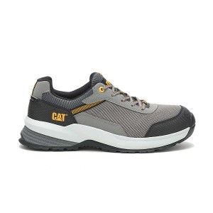 Men's Caterpillar Streamline 2.0 Mesh Composite Toe Work Shoes Grey | 379514-ING