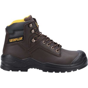 Men's Caterpillar Striver Bump Steel Toe S3 SRC Work Boots Brown | 506741-TMX