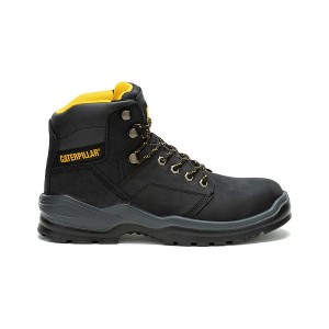 Men's Caterpillar Striver Steel Toe Work Boots Black | 839564-EMX