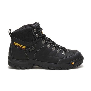 Men's Caterpillar Threshold Waterproof Work Boots Black | 305926-ODJ