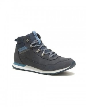 Men's Caterpillar Ventura Hiker Hi Sneakers Navy | 301925-YXU