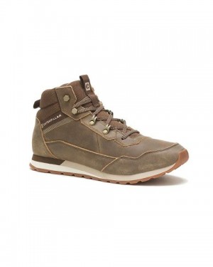 Men's Caterpillar Ventura Hiker Hi Sneakers Brown | 708954-LVX