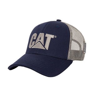 Women's Caterpillar Cat Logo Flag Hats Navy | 438125-GHJ