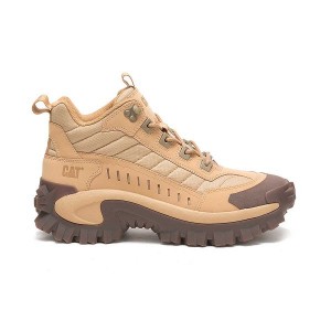 Women's Caterpillar Intruder Mid Sneakers Brown | 140869-KXY