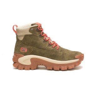 Women's Caterpillar Intruder Ply Boots Dark / Olive | 827960-FKH