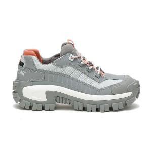 Women's Caterpillar Invader Steel Toe Work Shoes Grey | 137426-QCK