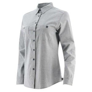 Women's Caterpillar Oxford Long Sleeve Shirts Blue | 269538-PJM