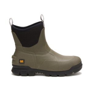 Women's Caterpillar Stormers 6" Rubber Boots Olive | 389541-YJW