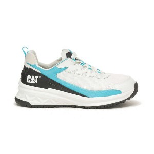 Women's Caterpillar Streamline Runner Carbon Composite Toe Work Shoes White / Blue | 427568-PLR