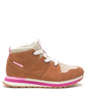 Women's Caterpillar Ventura Mid Elevated Sneakers Brown | 381250-FXE