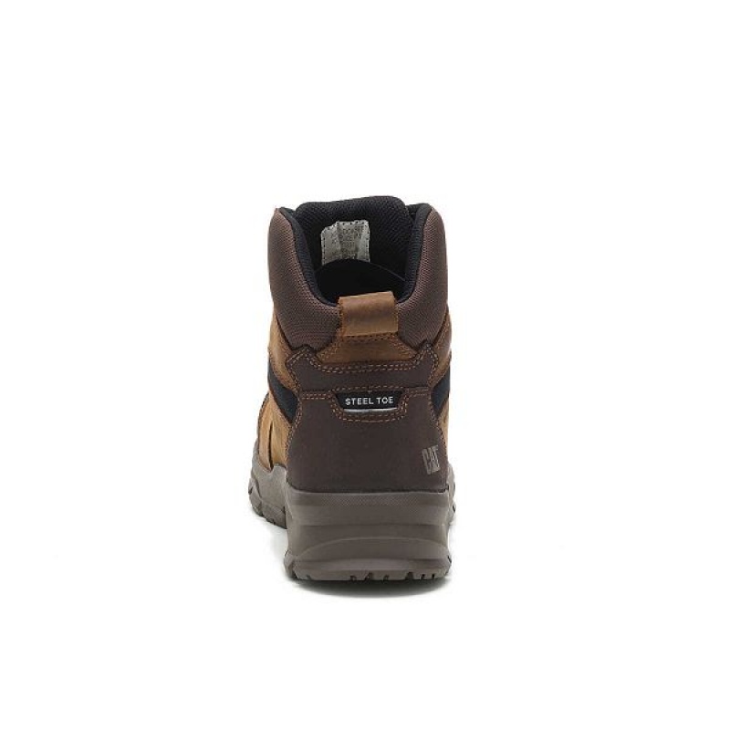 Men's Caterpillar Accomplice X Waterproof Steel Toe Work Boots Brown | 396478-ZGK