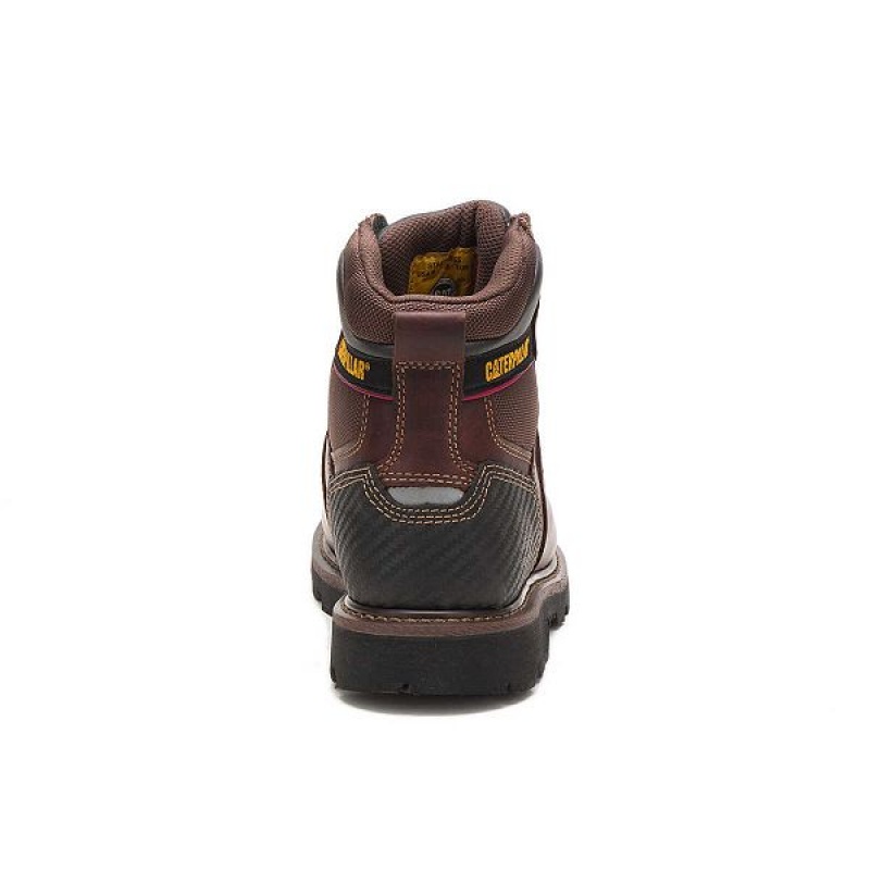 Men's Caterpillar Alaska 2.0 Steel Toe Work Boots Brown | 850342-YHO