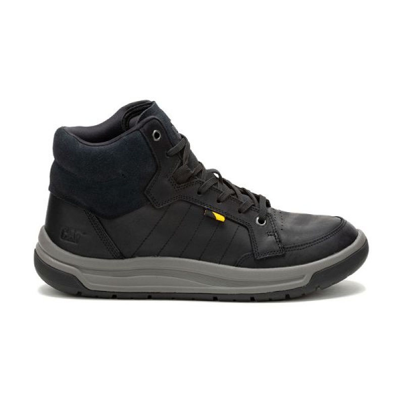 Men's Caterpillar Apa Cush Mid Boots Black | 029568-NMB