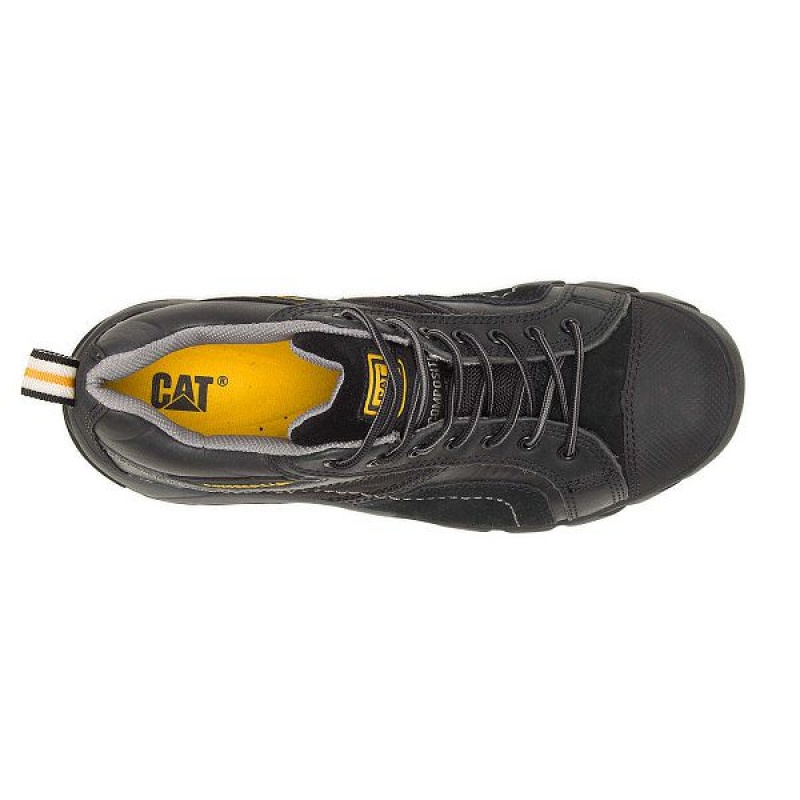 Men's Caterpillar Argon Composite Toe Work Shoes Black | 128947-BFA