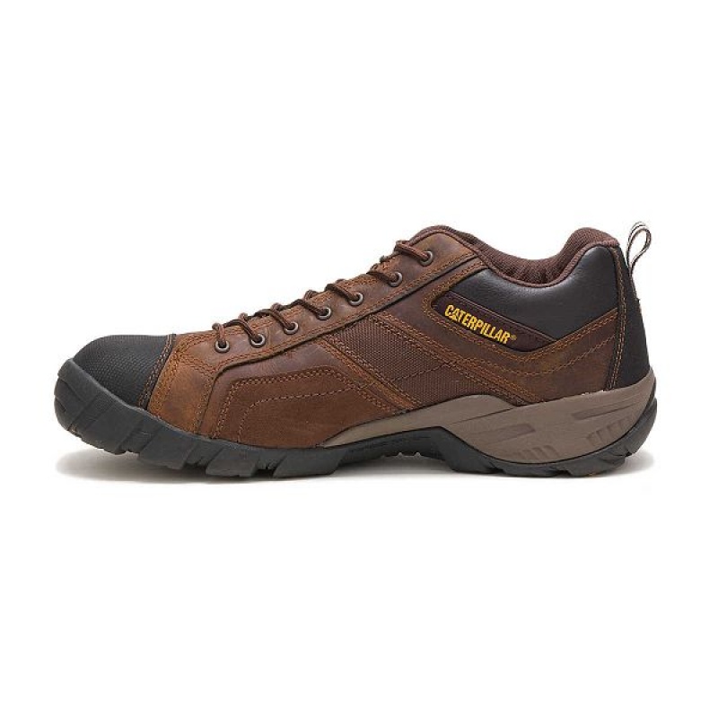 Men's Caterpillar Argon Composite Toe Work Shoes Dark / Brown | 765038-DUY