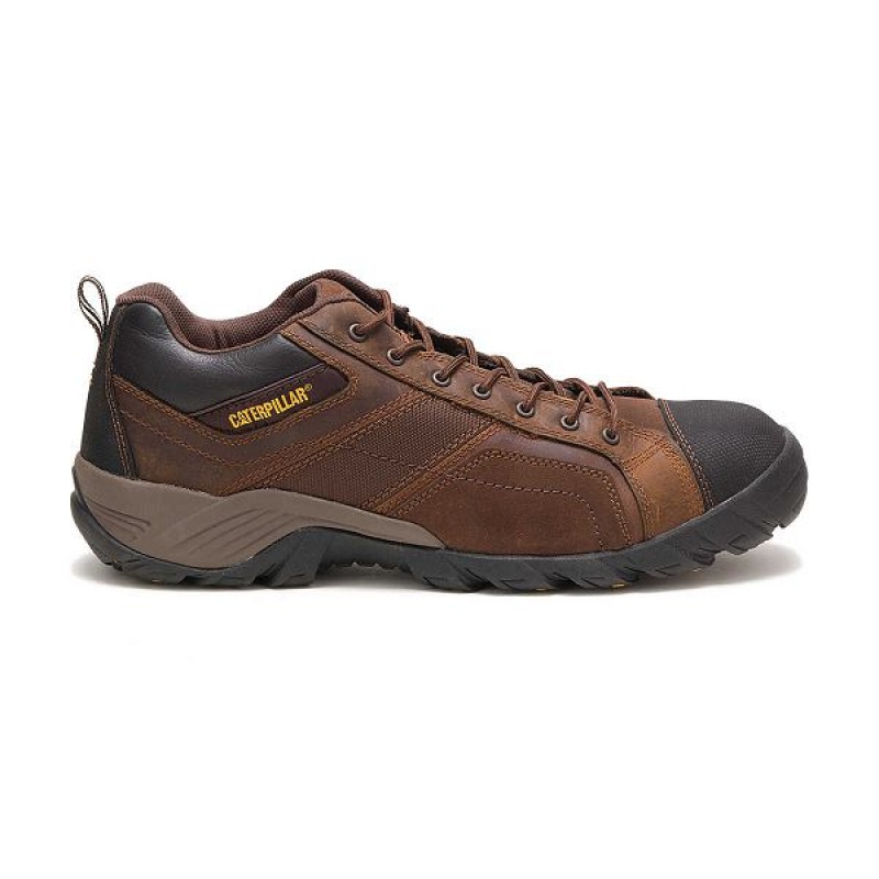 Men\'s Caterpillar Argon Composite Toe Work Shoes Dark / Brown | 765038-DUY